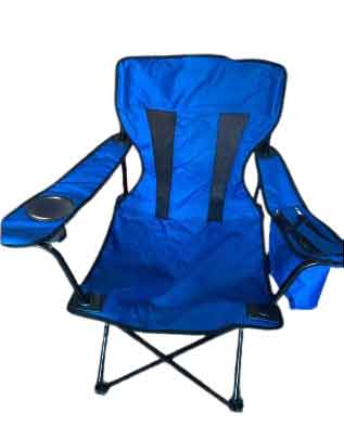 Amazon Basics Portable Folding Camping Chair with 4-Can Cooler, Side Pocket and Cup Holder with Carrying Bag